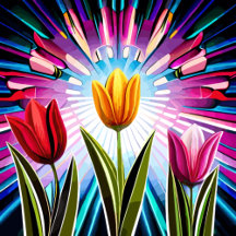 Trio of Tulips: A Burst of Springtime Beauty