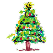 Christmas Tree Colorful Illustration