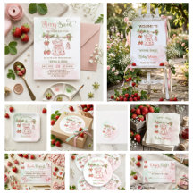 Boho Strawberry Baby Shower