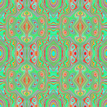 Retro Orange and Lime Green Abstract Pattern