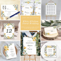 White Yellow Florals Wedding Collection