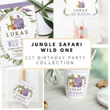 WILD ONE TROPICAL JUNGLE ANIMAL 1ST BIRTHDAY