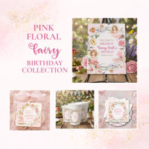 Pink Floral Magical Fairy Birthday Collection