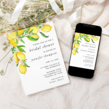 Watercolor Lemon Bridal Shower