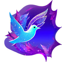 Beautiful Blue Dove Graphic