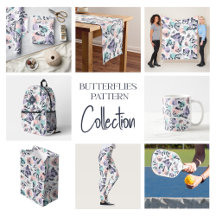 Colorful retro butterflies pattern