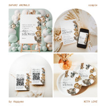 Safari Animals Modern Baby Shower