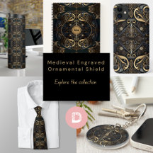 Medieval Engraved Ornamental Shield