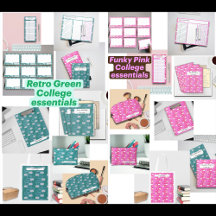 Funky Retro Pattern Back to College