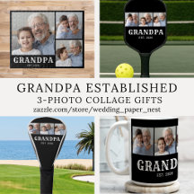 Grandpa Established 3-Photo Collage Gifts