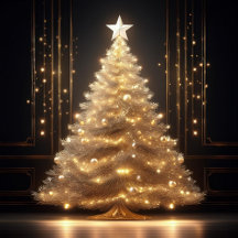 Modern Elegant Gold Christmas Tree