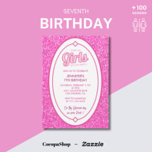 🎉 7th Birthday Invitation – Girl & Boy 🎂✨