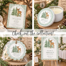 Oh Deer Baby is Almost Here Gingham Baby Shower