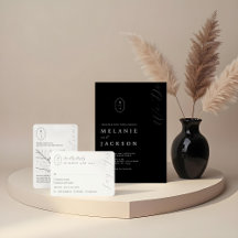 Minimal  Black & White Wedding