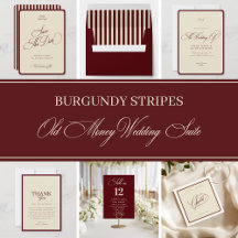 Stripes Retro Old Money Wedding Suite