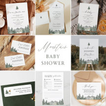 Watercolor Mountain Baby Shower
