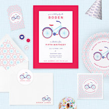 Bicycle Custom Party Invitations, Gifts and Decor