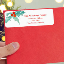 Lovely Christmas Return Address Labels