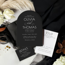 Wedding All Black Invitation Collection