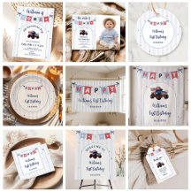 Red White & Blue Patriotic Boy Birthday