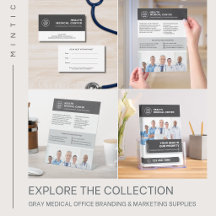 Gray Medical Office Branding & Marketing Supplies