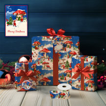 Vintage Christmas Gnomes and Mushroom Houses