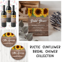 Rustic Sunflower Bridal Shower Collection A181
