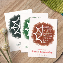 Snowflake Design Business Holiday Cards