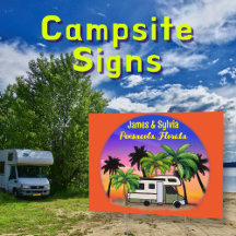 Camping Campsite Signs