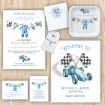 Car Racing Boy Clothesline Baby Shower 