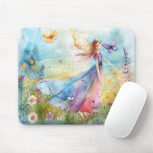 Beautiful Watercolor Fairy Mousepads
