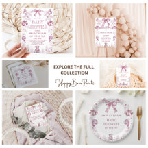 Pink Vintage Teddy Bear Rustic Baby Shower