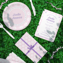 Pink Flowers First Period Party Supplies