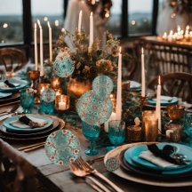 Elegant Copper and Turquoise Wedding Suite