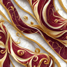 Gold & Burgundy Marble