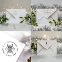 Christmas Return Address Stamps