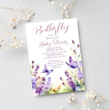 Meadow flowers and butterflies baby shower