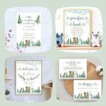 Winter Forest Animals Theme Baby Shower