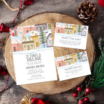 Winter Christmas It takes a Village Baby Shower