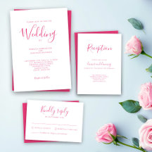 Elegant Minimal Pink Wedding Suite