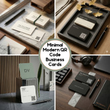 Minimal Modern QR Code Business Cards 2026