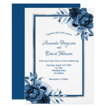 Wedding - white and classic blue florals