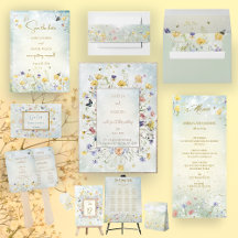 Boho Wildflower Rustic Green Wedding