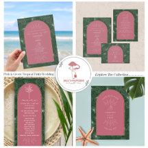 Pink & Green Tropical Palm Wedding