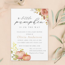Rustic Elegant Little Pumpkin Fall Baby Shower 