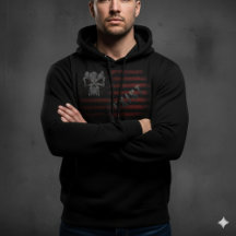 EXIST Distressed American Flag Skull Patriot