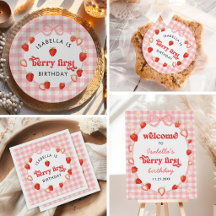 Strawberry Girl Birthday Party 