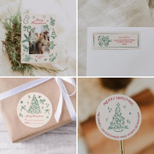 Vintage Hand Drawn Christmas Collection   CARLY