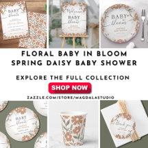Floral Baby in Bloom Spring Daisy Baby Shower 