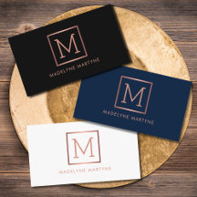 Elegant Monogram Business Cards